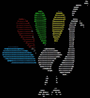 Хвост павлина - Анимация ASCII Art