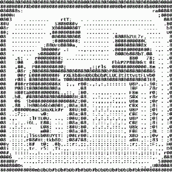 Соло головой на клавиатуре - Анимация ASCII Art