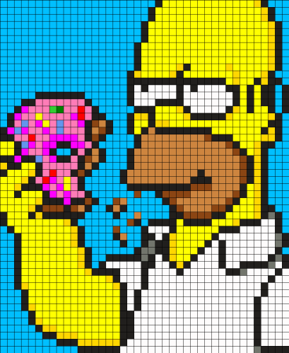 Гомер Симпсон с пончиком